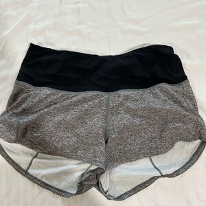 lululemon athletica Black and Gray Athletic Shorts